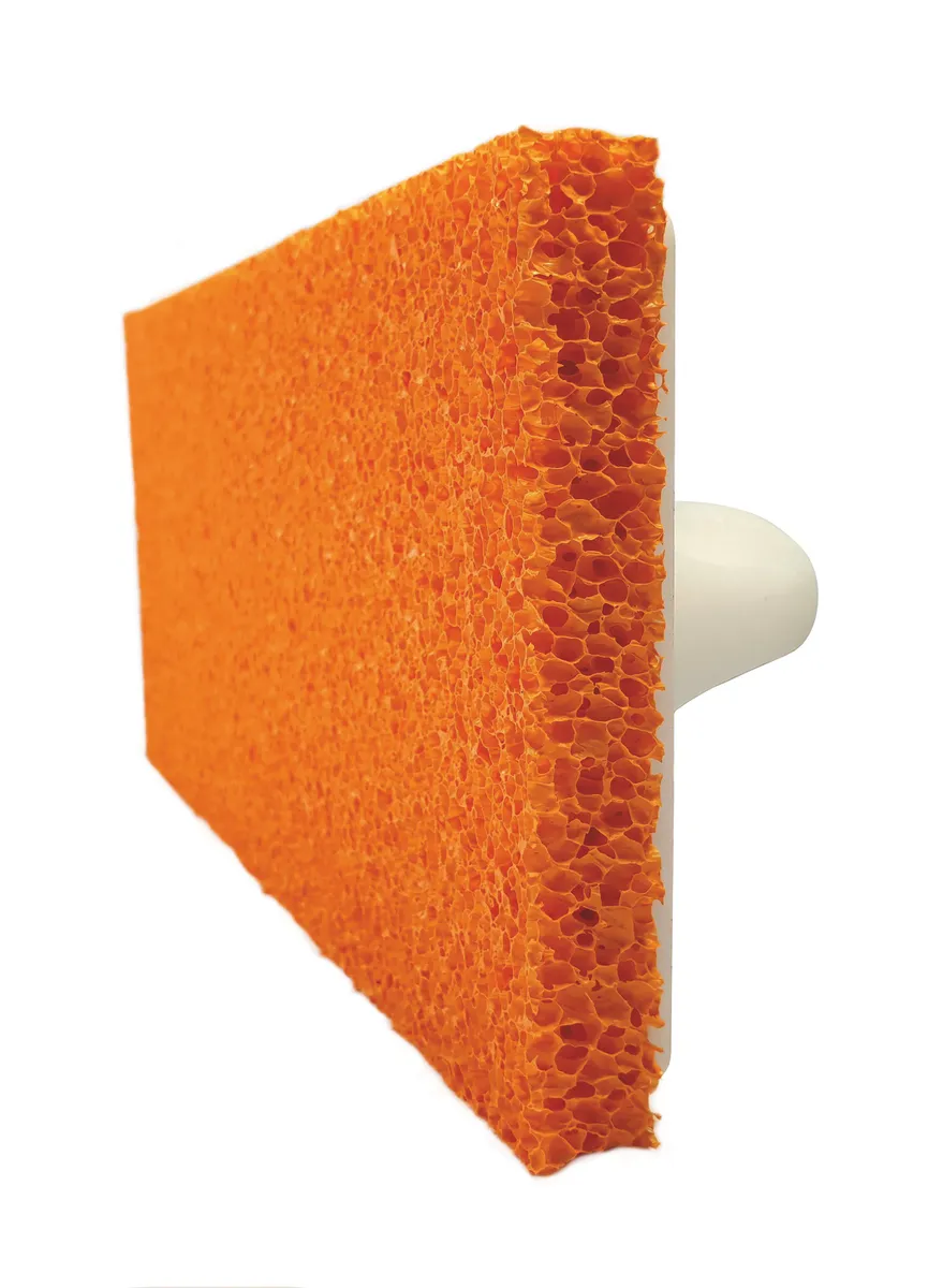 Glättbrett 28x14 cm Schwammgummi grob Kunststoffgriff weiß 1
