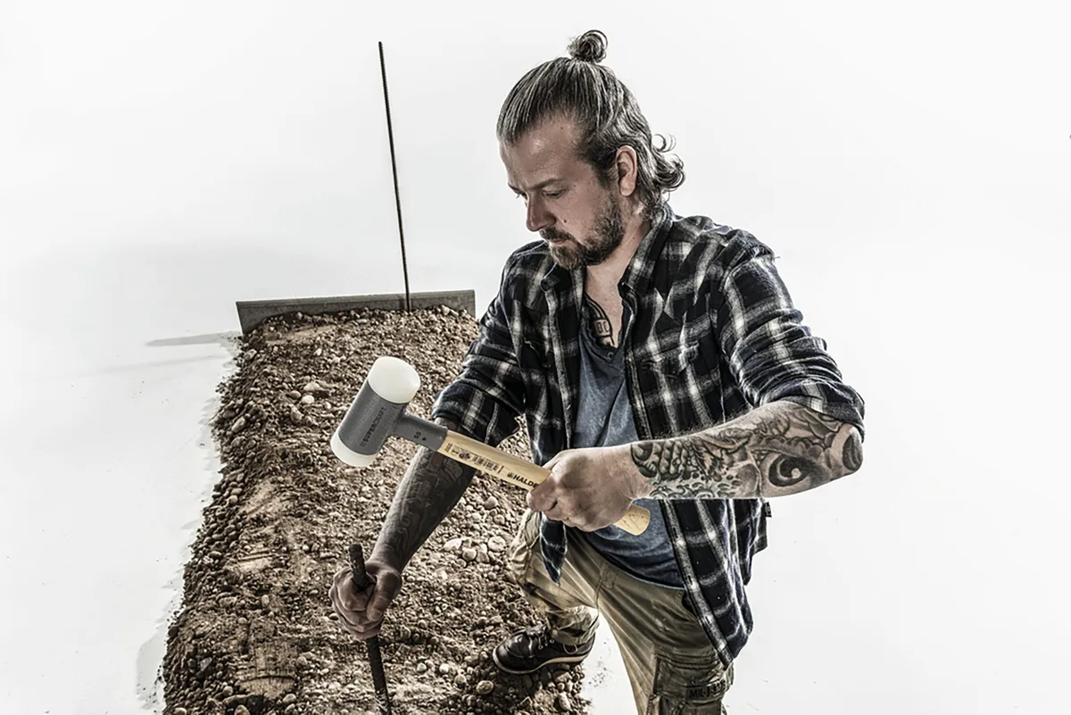 SUPERCRAFT-Schonhammer D=50 mm, mit schwingungsdämpfendem, ergonomisch geformtem und lackiertem Hickorystiel 6