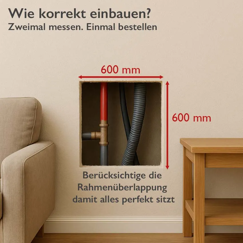 Revisionstüre 600 x 600 weiß grundiert 6