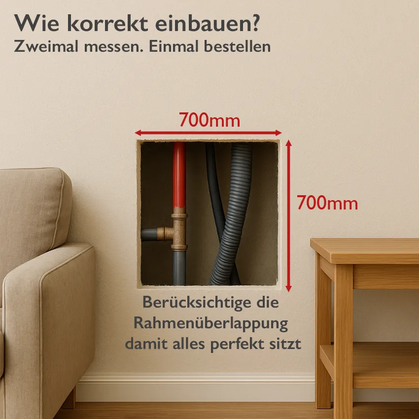 Revisionstüre 700 x 700 weiß grundiert 6