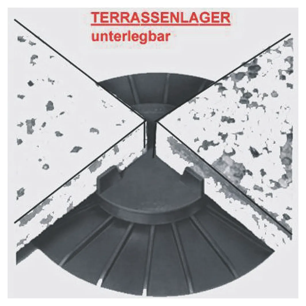 Terrassenlager höhenverstellbar Typ 1 Höhe 28-42 mm 0