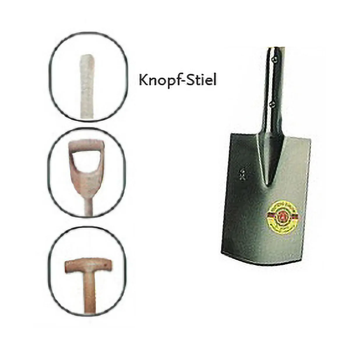 Bauspaten mit Knopfstiel 0