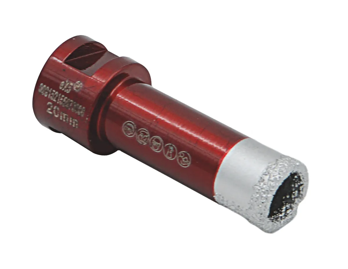 Diamantbohrkrone 20 mm rot metallic M14 Aufnahme 0