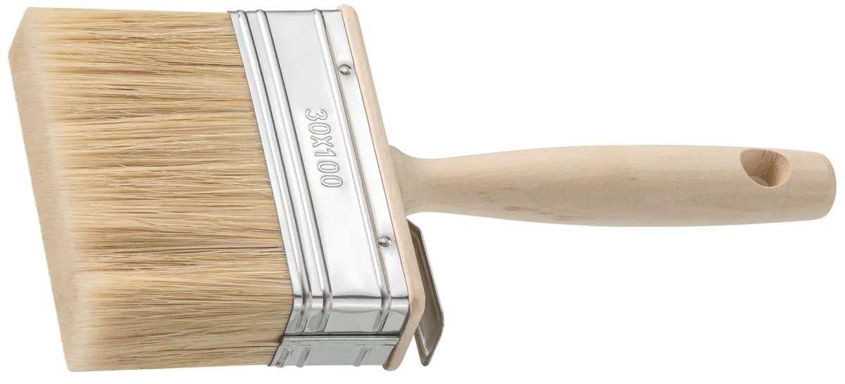 Flächenstreicher 100 x 30 mm Holzgriff PBT-/Borsten-Mix 0