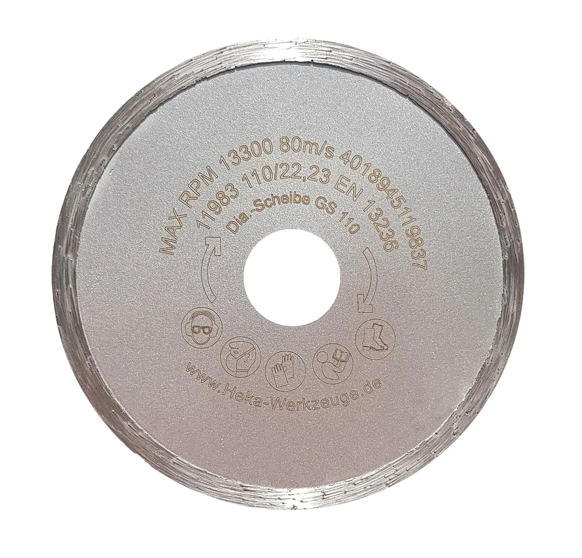 Disque diamant GS 110 mm B : 22,2 mm 0