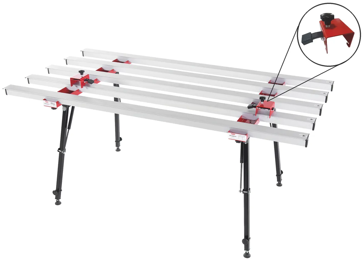 Arbeitstisch mit Fixierhalter, 5 Streben 100 x 200 cm 0
