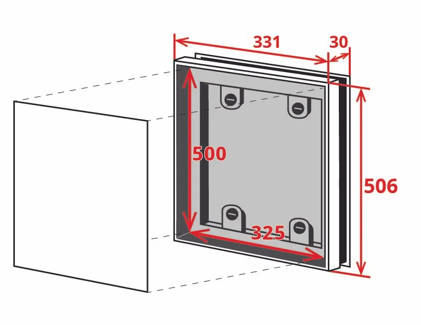 Cadre pour carrelage PVC blanc 325 x 500 1