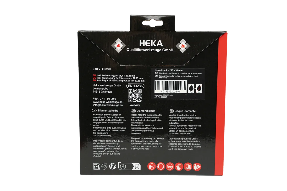 DTS Heka-Granite, 230 mm, 30 mm inkl. Reduzierring 30 zu 25 & 25 zu 22,2 3
