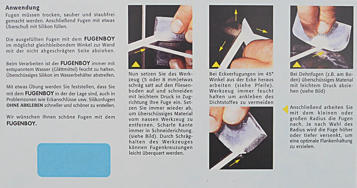Fugenboy Profi-Koffer (alle Fugenwerkzeuge - Silikonentferner - Glättmittel) 3