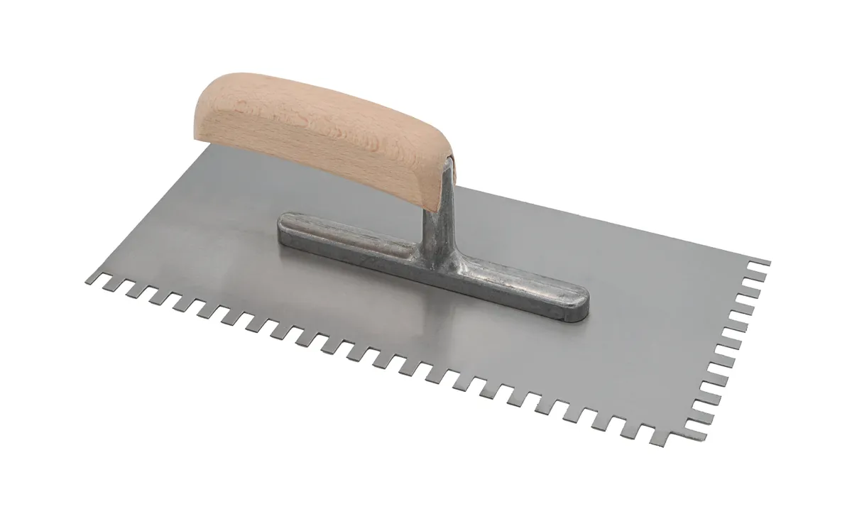 Glättekelle 6x10x6 Stahl Holzgriff 0