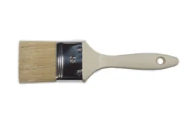 Lackierpinsel  50 mm helle China-Borste lackierter Holzstiel, vernickeltes Blech 0