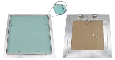 Revisionsklappe 200 x 200 mm GK=12,5 mm Alu befliesbar