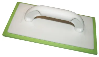 Glättbrett 28x14 cm Zellkautschuk grün Kunststoffgriff weiß