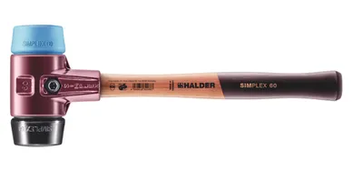 SIMPLEX-Schonhammer 30 mm TPE-soft mit Tempergussgehäuse und hochwertigem Holzstiel