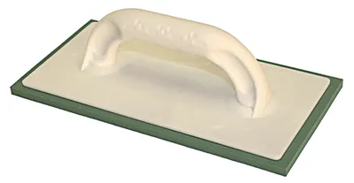 Glättbrett 24x12 cm Zellkautschuk grün Kunststoffgriff weiß