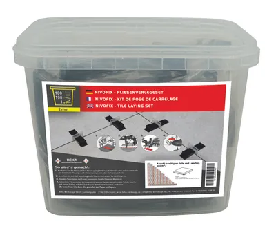 Heka Nivofix Basisset 2,0 mm (100 Laschen, 100 Keile, 1 Zange)