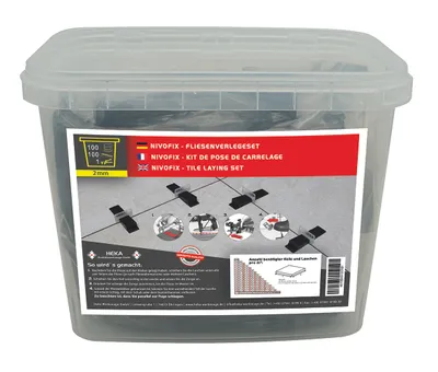 Heka Nivofix Basisset 2,0 mm (100 Laschen, 100 Keile, 1 Zange)