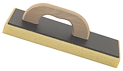 Glättbrett 34x12 cm Hydroschwamm gerastert Holzgriff