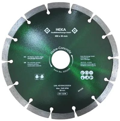 DTS Heka-Concrete, 200 mm, 30 mm inkl. Reduzierring 30 zu 25 & 25 zu 22,2