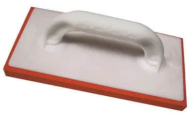 Glättbrett 24x12 cm Schwammgummi fein Kunststoffgriff weiß