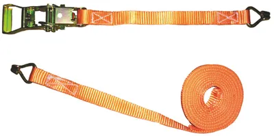 Zurrgurt 6 m x 25 mm 2-tlg  400/ 800 kg mit Ratsche,Spitzhaken,aus PES,orange