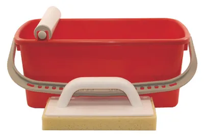 Wascheimer 10l rot 1 Rolle,1 Brett