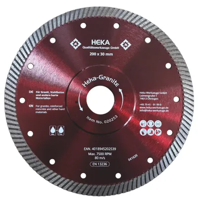 DTS Heka-Granite, 200 mm, 30 mm inkl. Reduzierring 30 zu 25 & 25 zu 22,2